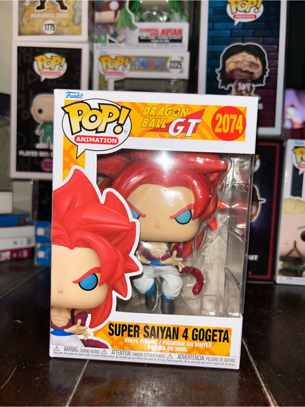 Funko Super Saiyan 4 Gogeta Pop! Vinyl with Red Hair and Blue Eyes